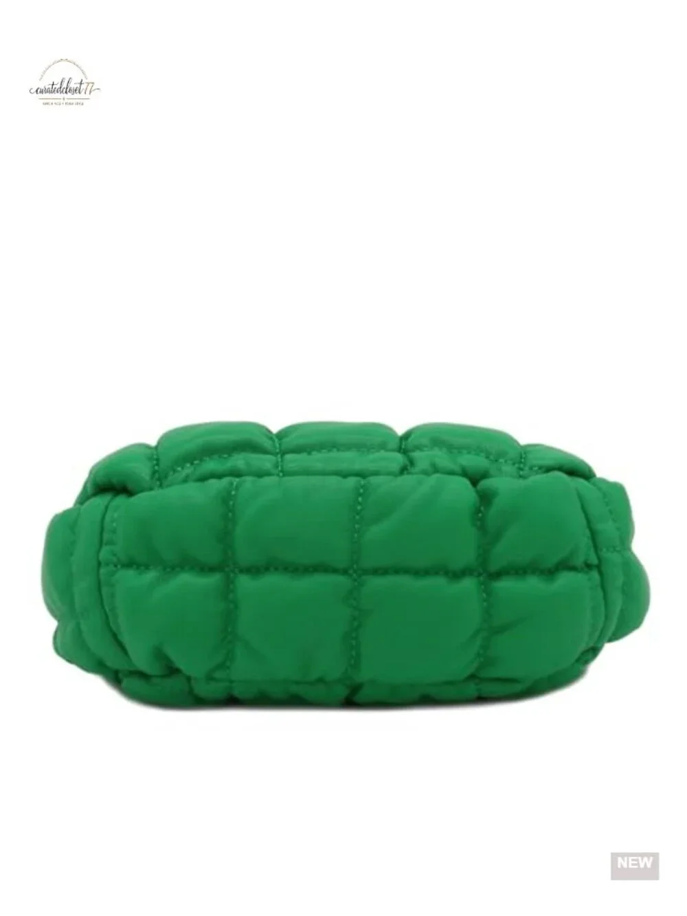 Mini Quilted PU Leather Crescent Puffer Crossbody Evening Bag